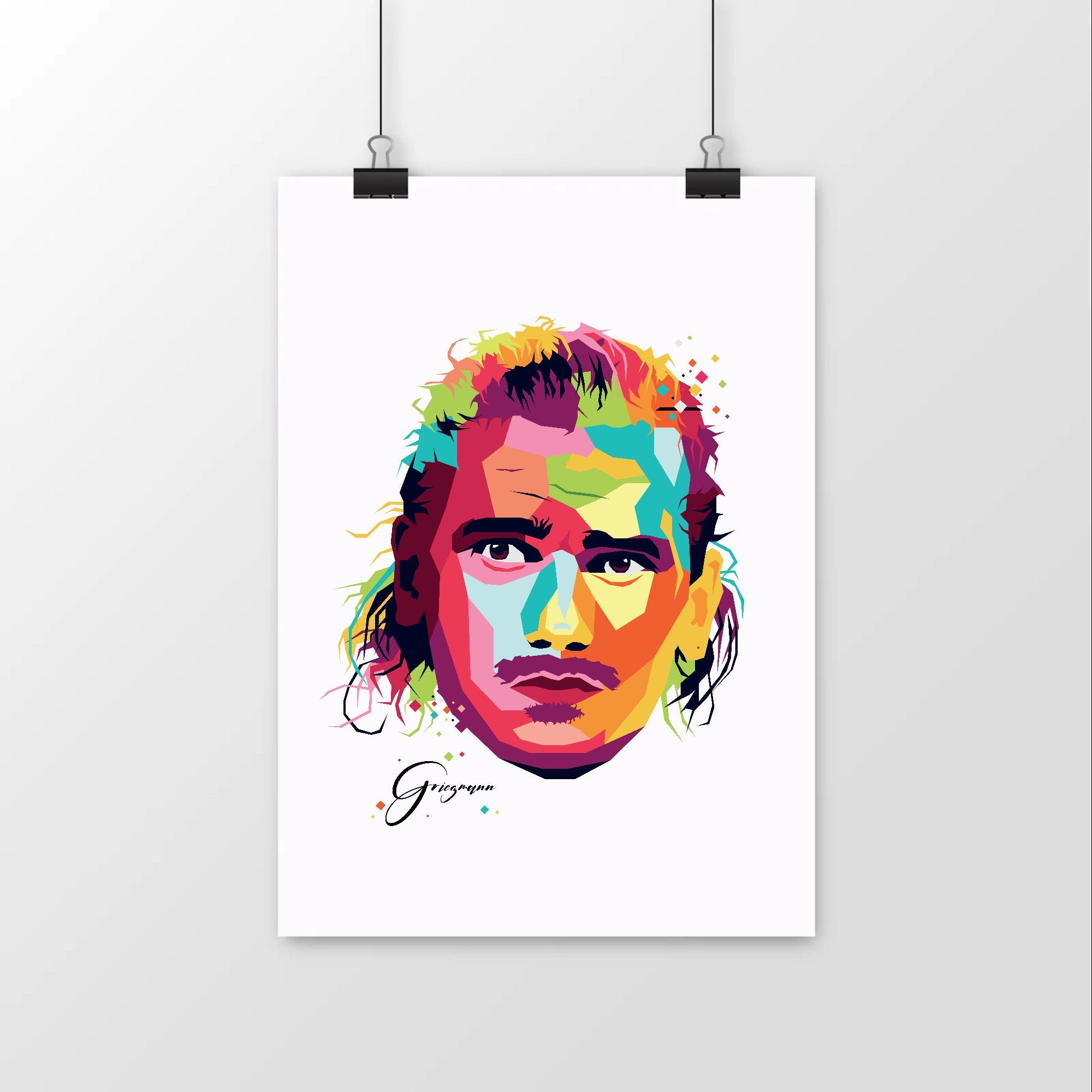 Affiche Antoine Griezmann Billie Gio A4 - 210x297mm