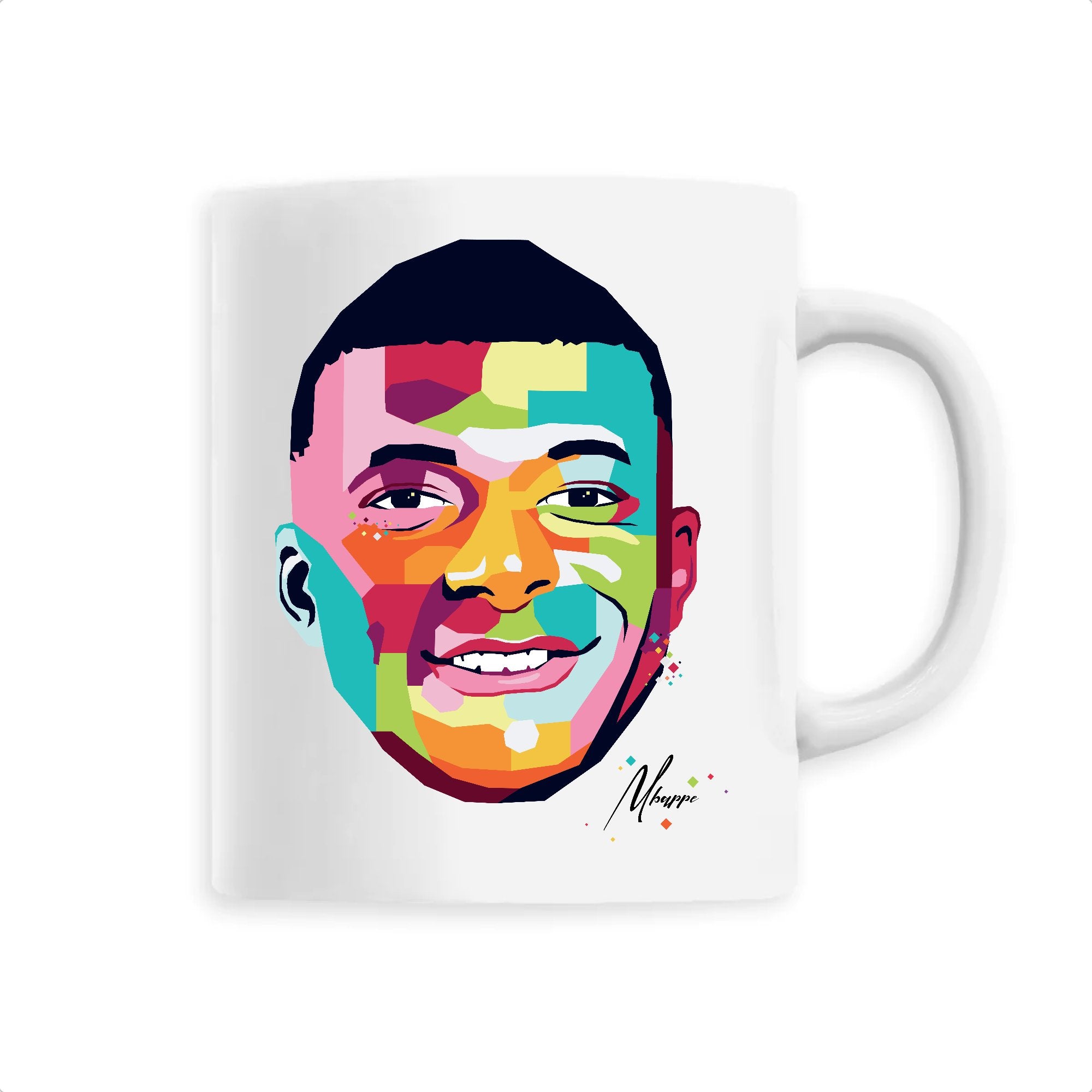 Mug Kylian Mbappé Billie Gio Unique Blanc