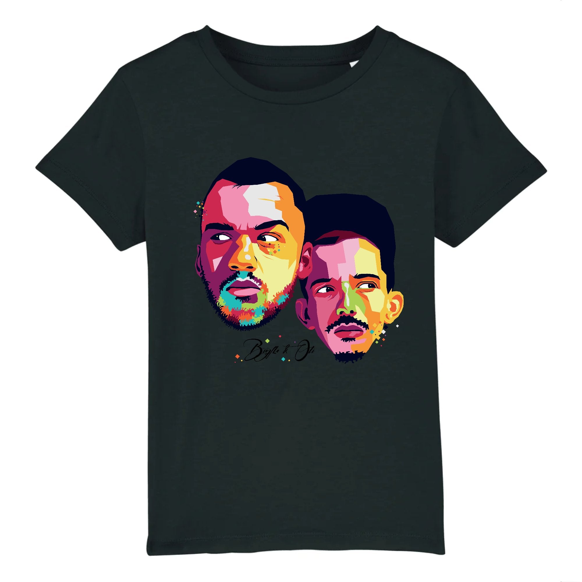 T-shirt bio pour enfant BIGFLO & OLI Billie Gio 3-4 ans Noir