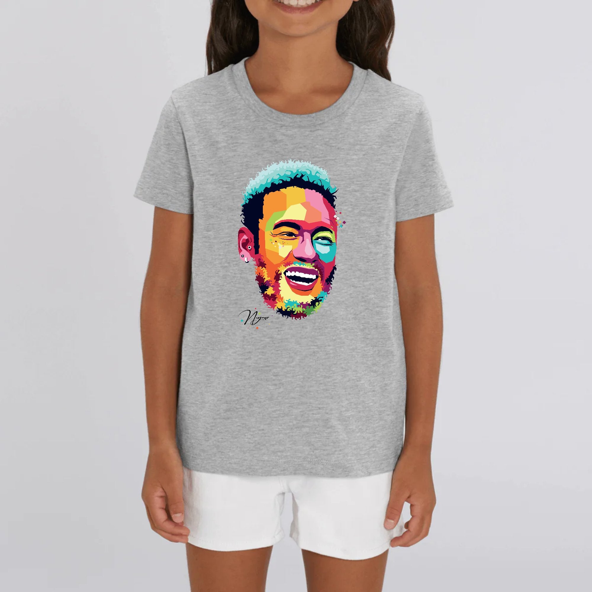 T-Shirt Enfant Neymar Junior Billie Gio Gris 3-4 ans