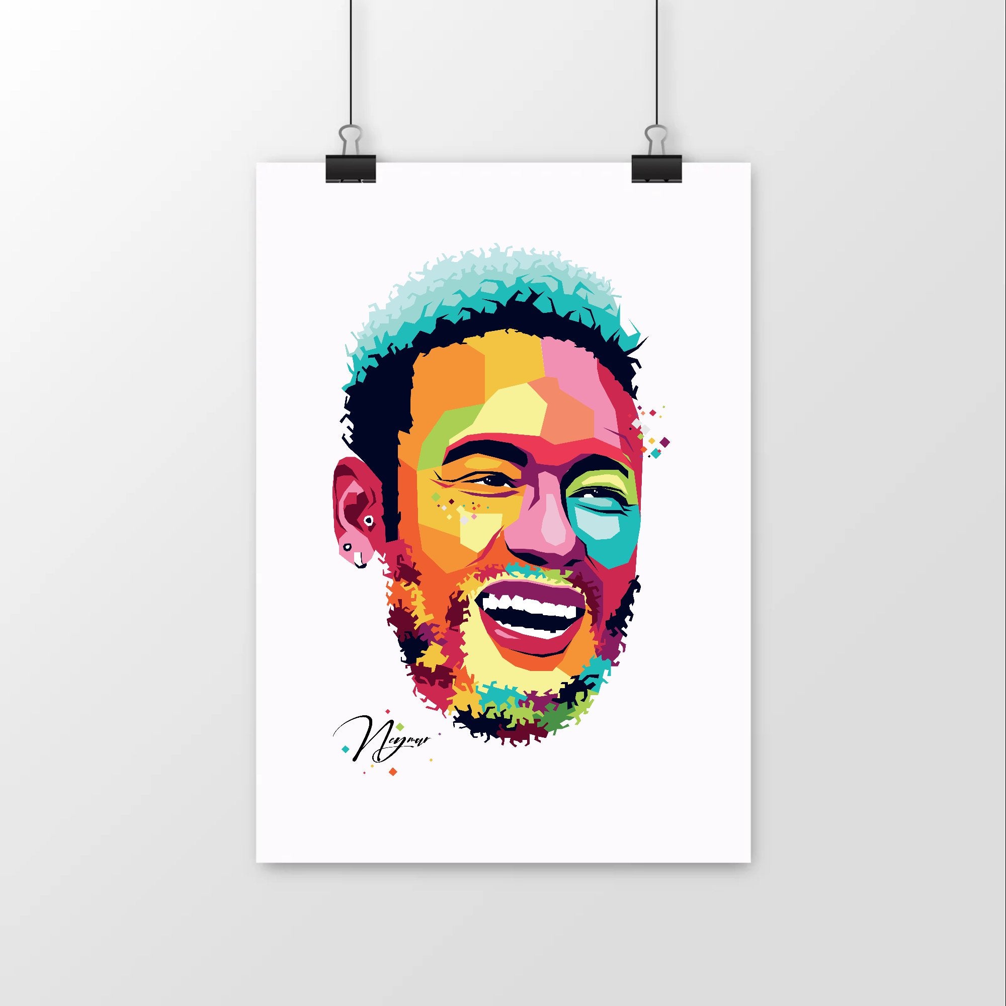 Affiche Neymar Junior Billie Gio A2 - 420x594mm 