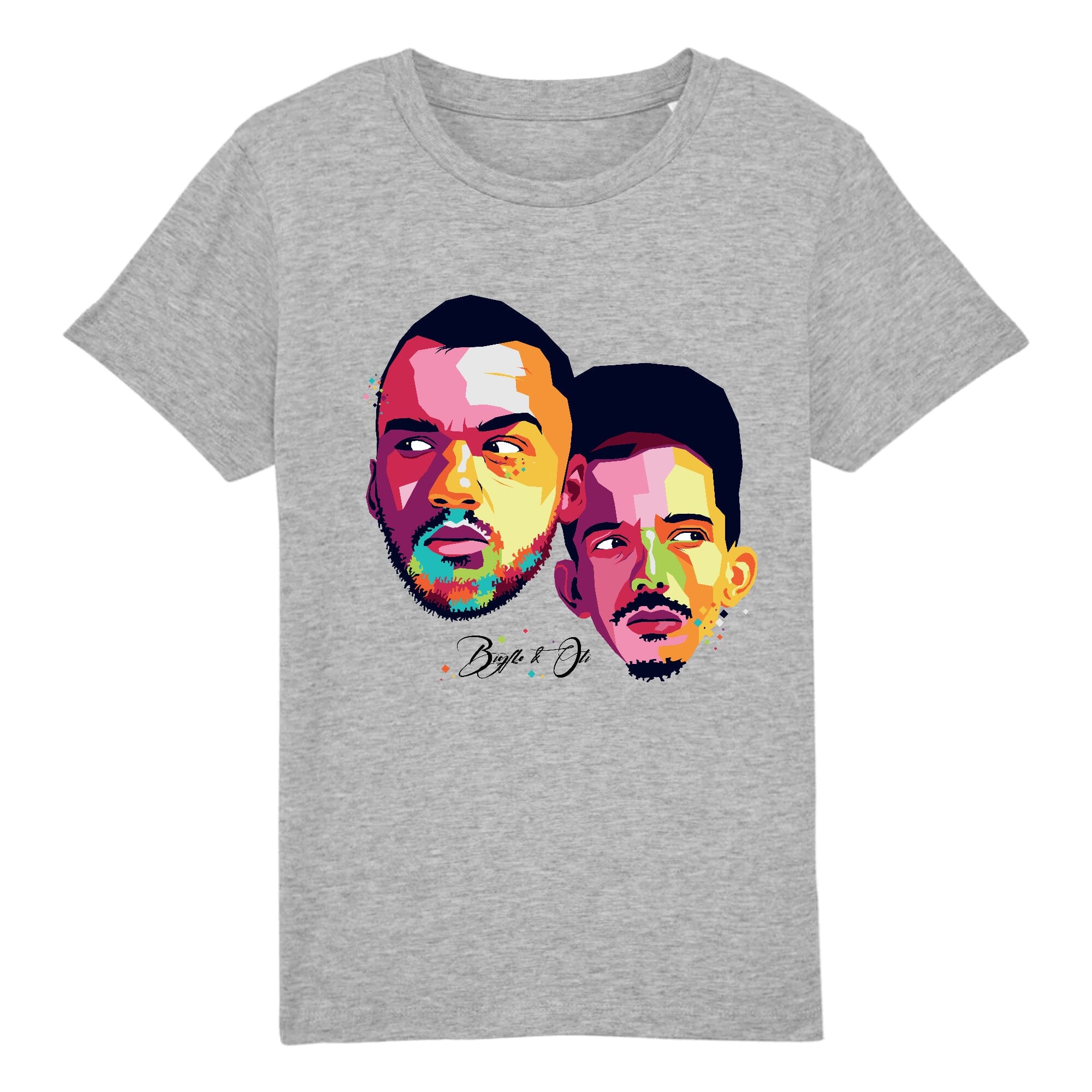 T-shirt bio pour enfant BIGFLO & OLI Billie Gio 3-4 ans Gris 