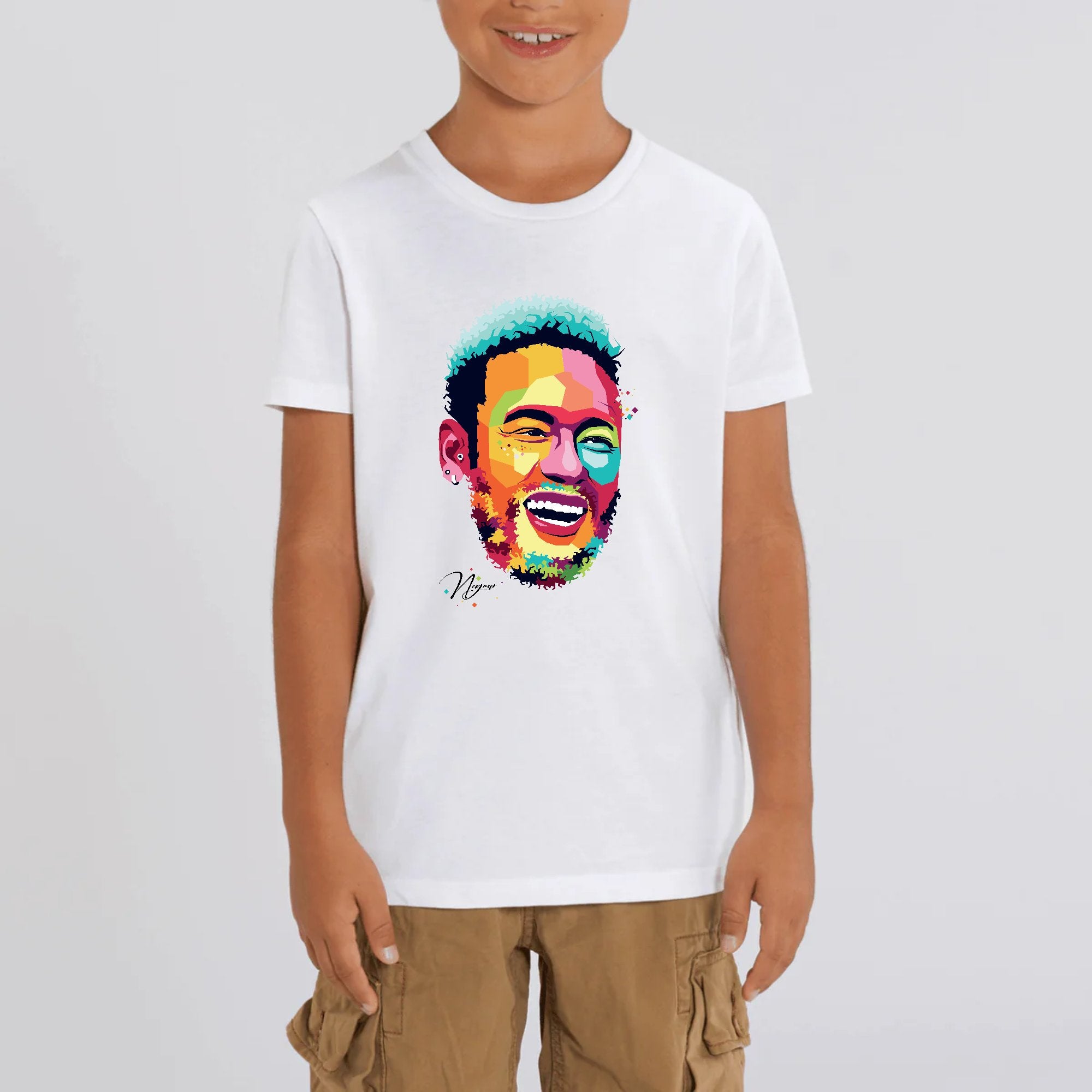 T-Shirt Enfant Neymar Junior Billie Gio Blanc 3-4 ans 